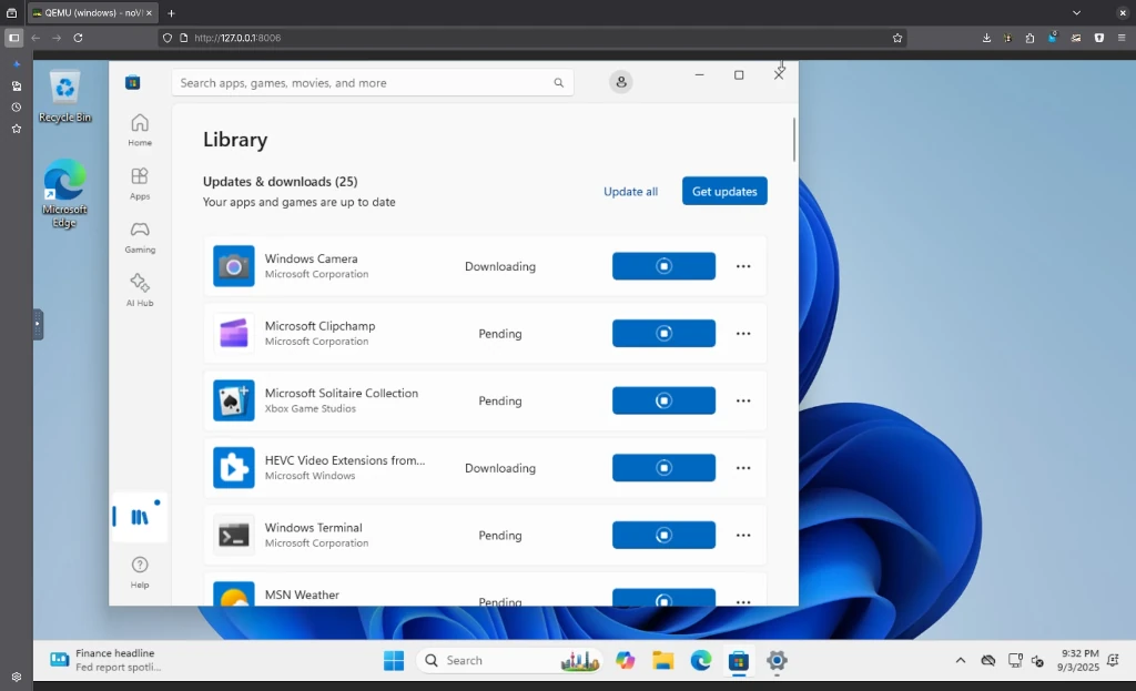 Microsoft Store apps updating